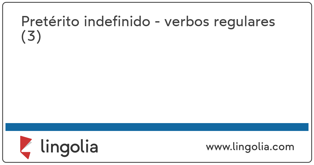 Preterite Tense – Free Exercise